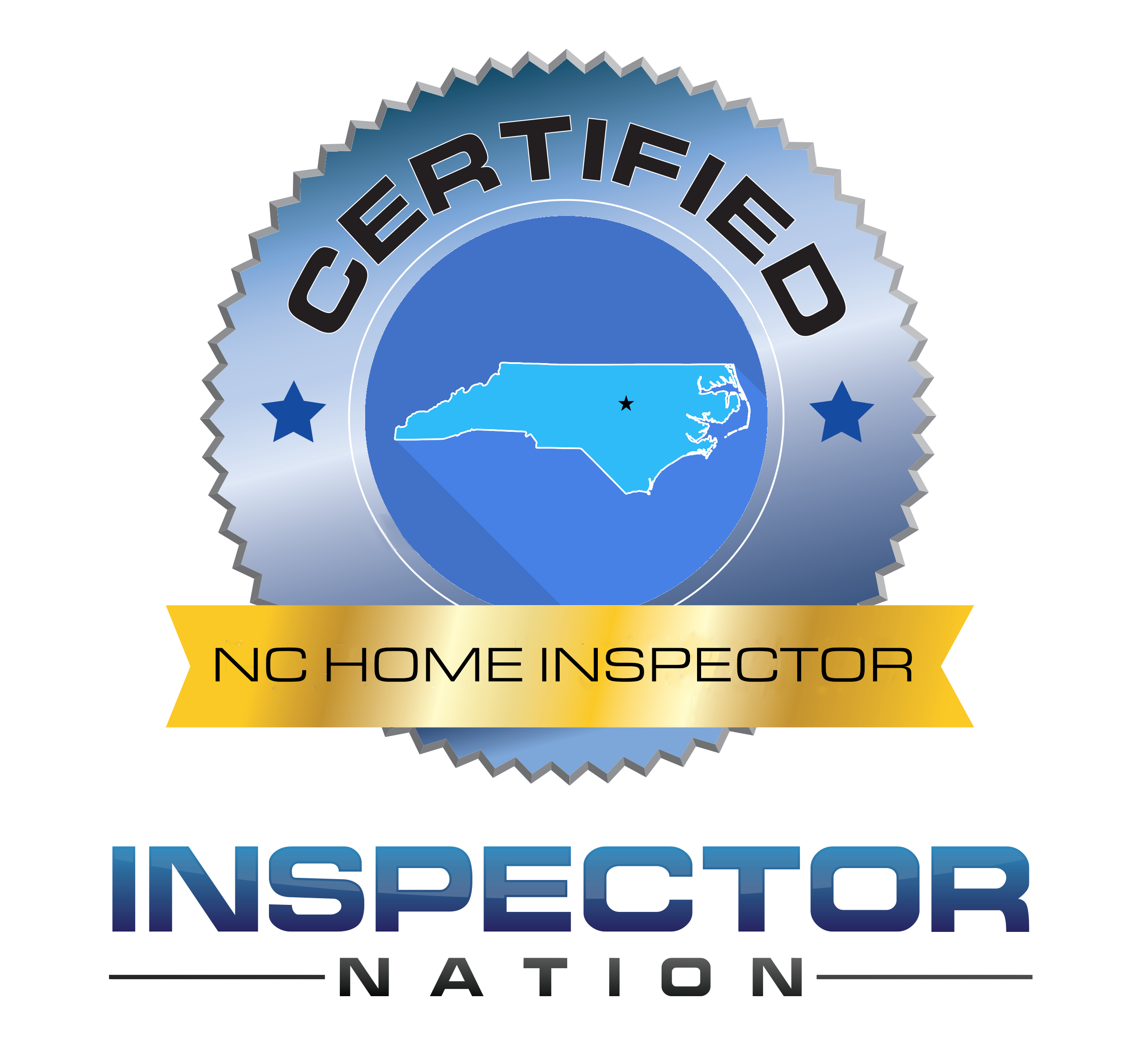  inspector nation certified home inspector badge north carolina nc