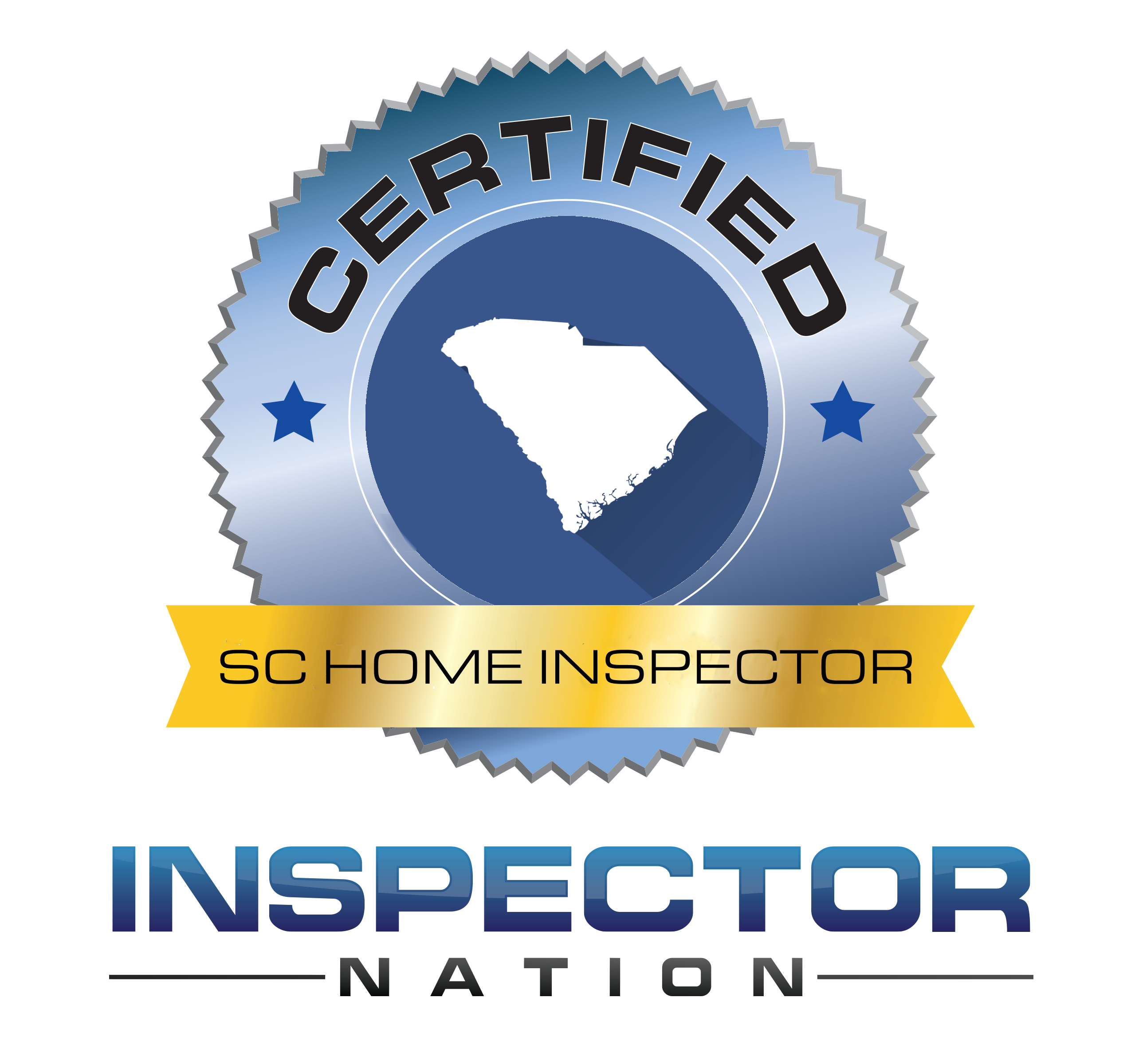  inspector nation certified home inspector badge south carolina sc